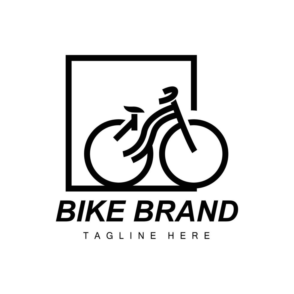 bicicletta logo, veicolo vettore, bicicletta silhouette icona, semplice design ispirazione vettore