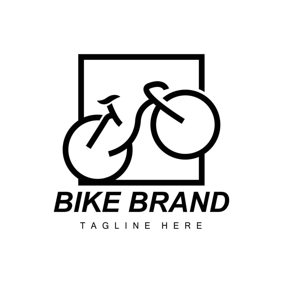 bicicletta logo, veicolo vettore, bicicletta silhouette icona, semplice design ispirazione vettore