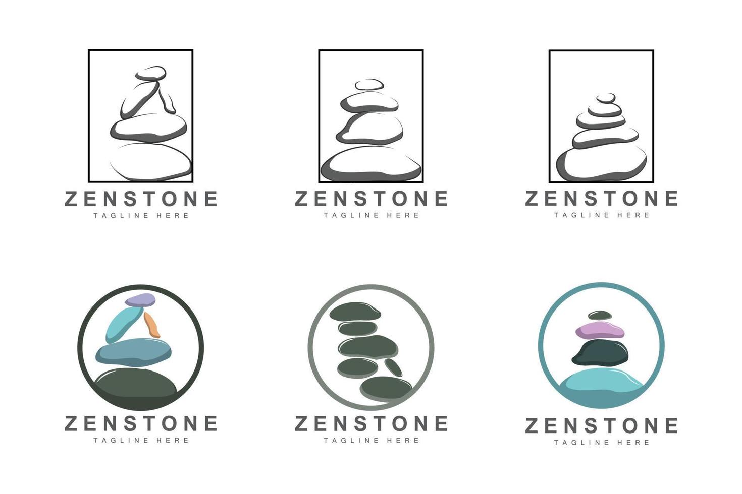 equilibrio pietra logo disegno, vettore terapia calcolo, massaggio calcolo, caldo pietra e pietra zen, Prodotto marca illustrazione