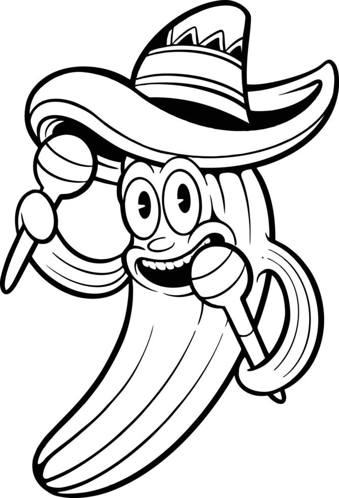 sombrero cappello messicano cactus giocando maracas silhouette vettore illustrazioni per il tuo opera logo, merce maglietta, adesivi e etichetta disegni, manifesto, saluto carte pubblicità attività commerciale Marche