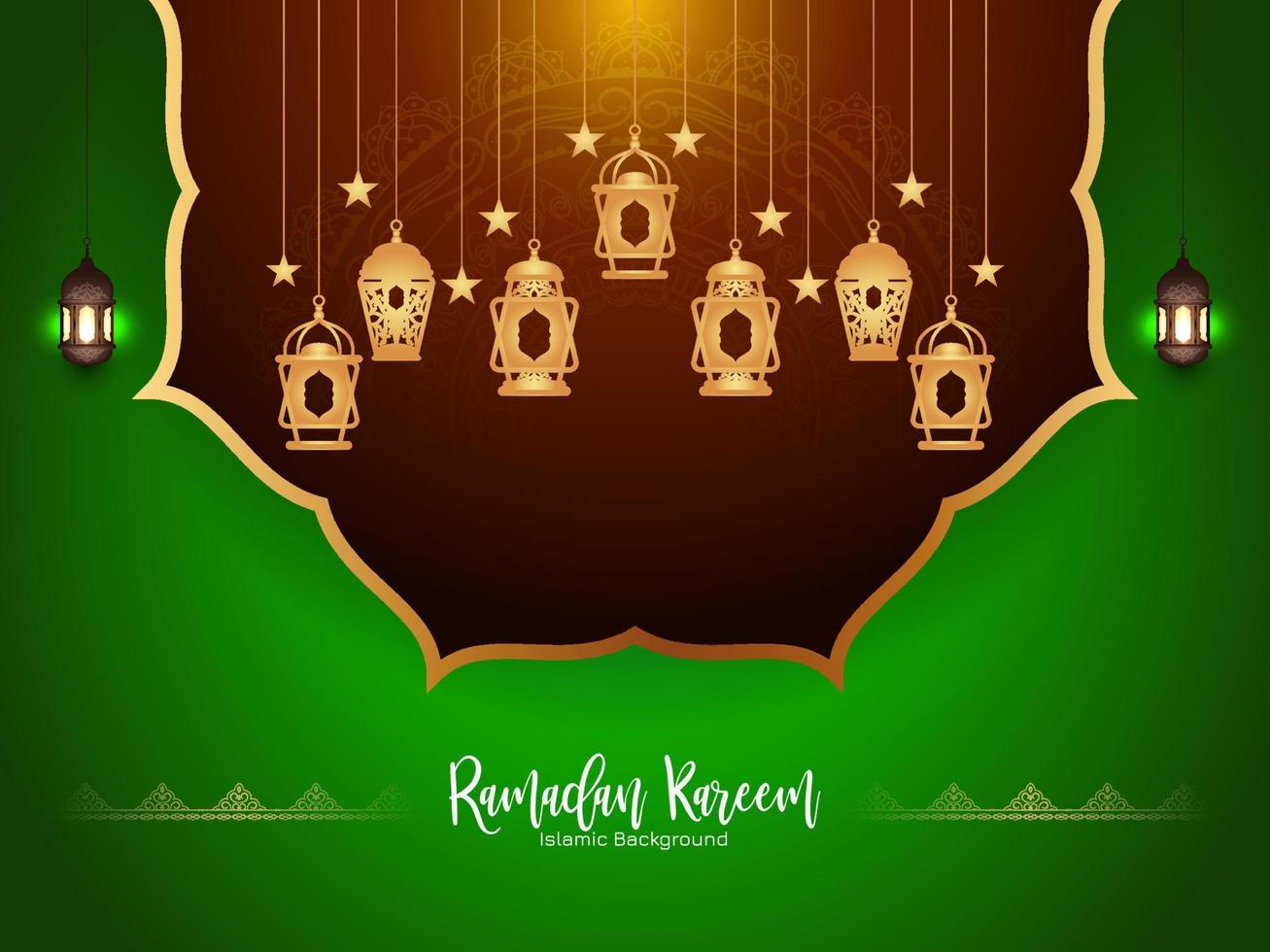 Ramadan kareem islamico Festival celebrazione decorativo sfondo vettore