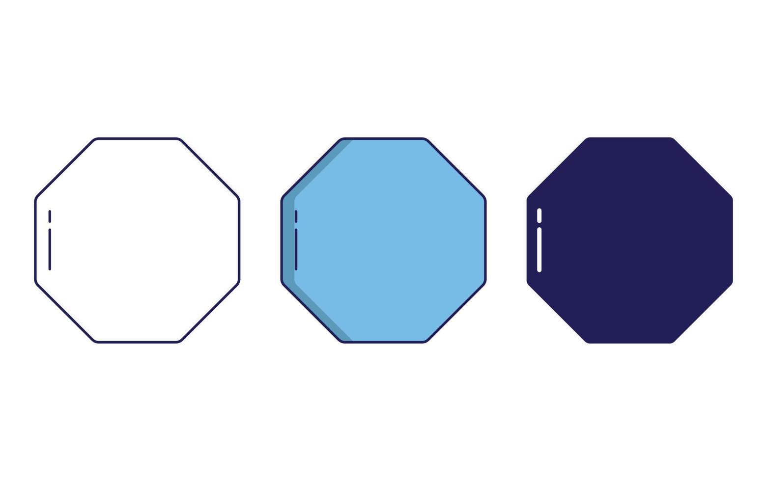 Ottagono geometria forma vettore icona