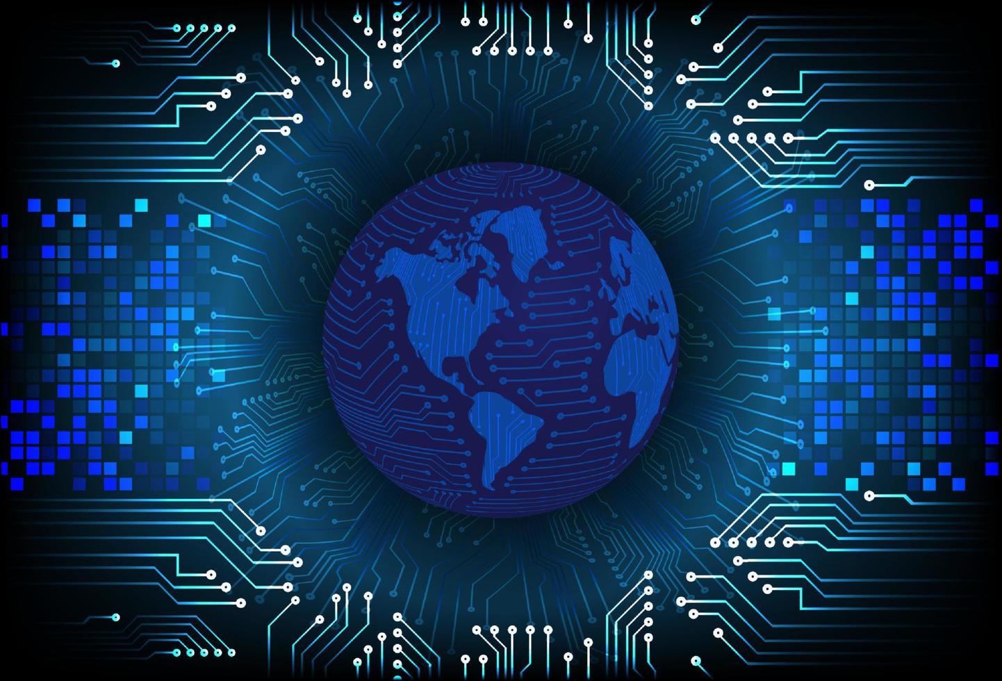 moderno olografico globo su tecnologia sfondo vettore