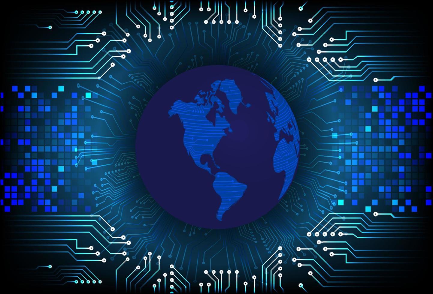 moderno olografico globo su tecnologia sfondo vettore