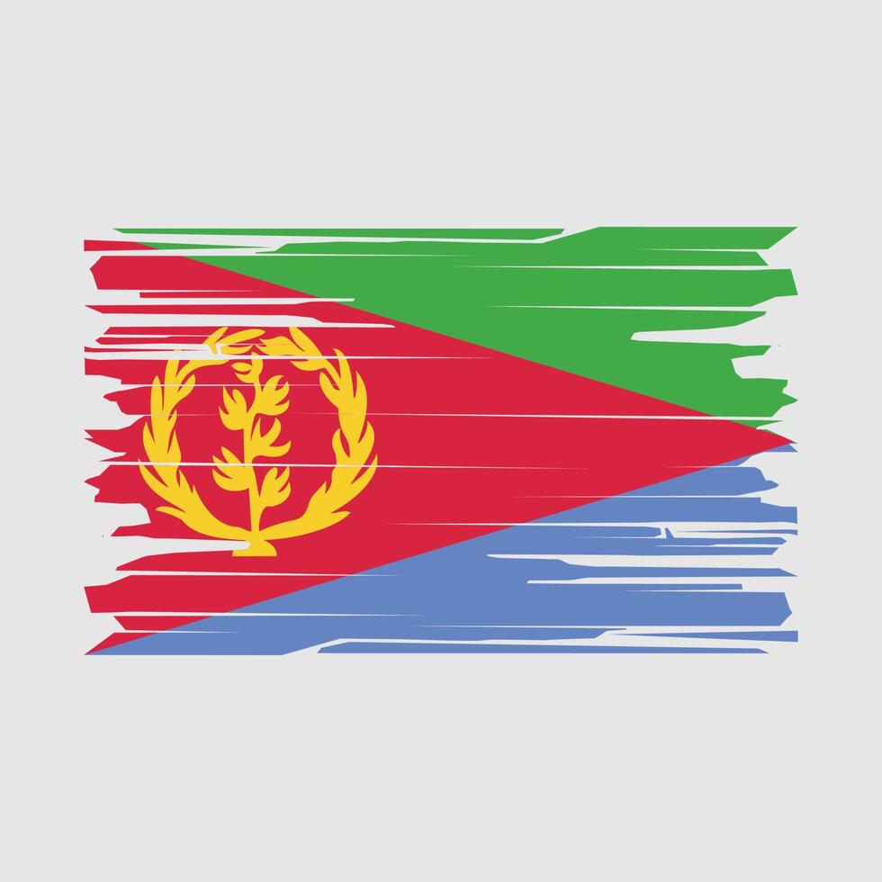 eritrea bandiera spazzola vettore