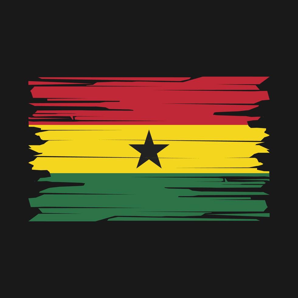 Ghana bandiera spazzola vettore