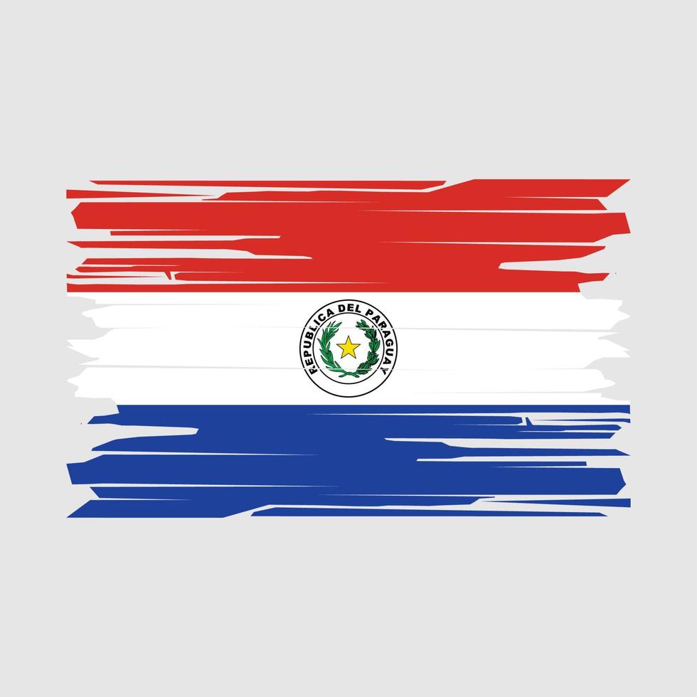 paraguay bandiera spazzola vettore