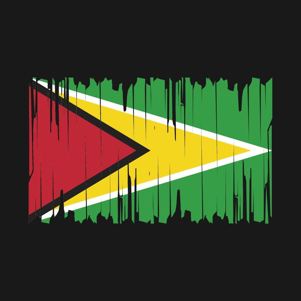 Guyana bandiera spazzola vettore
