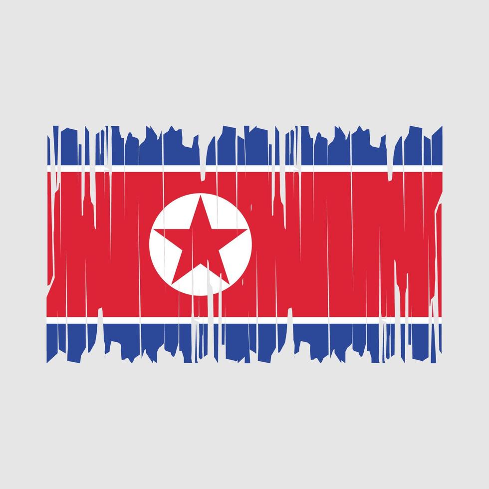 nord Corea bandiera spazzola vettore