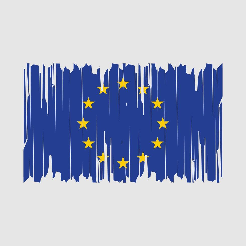 europeo bandiera spazzola vettore