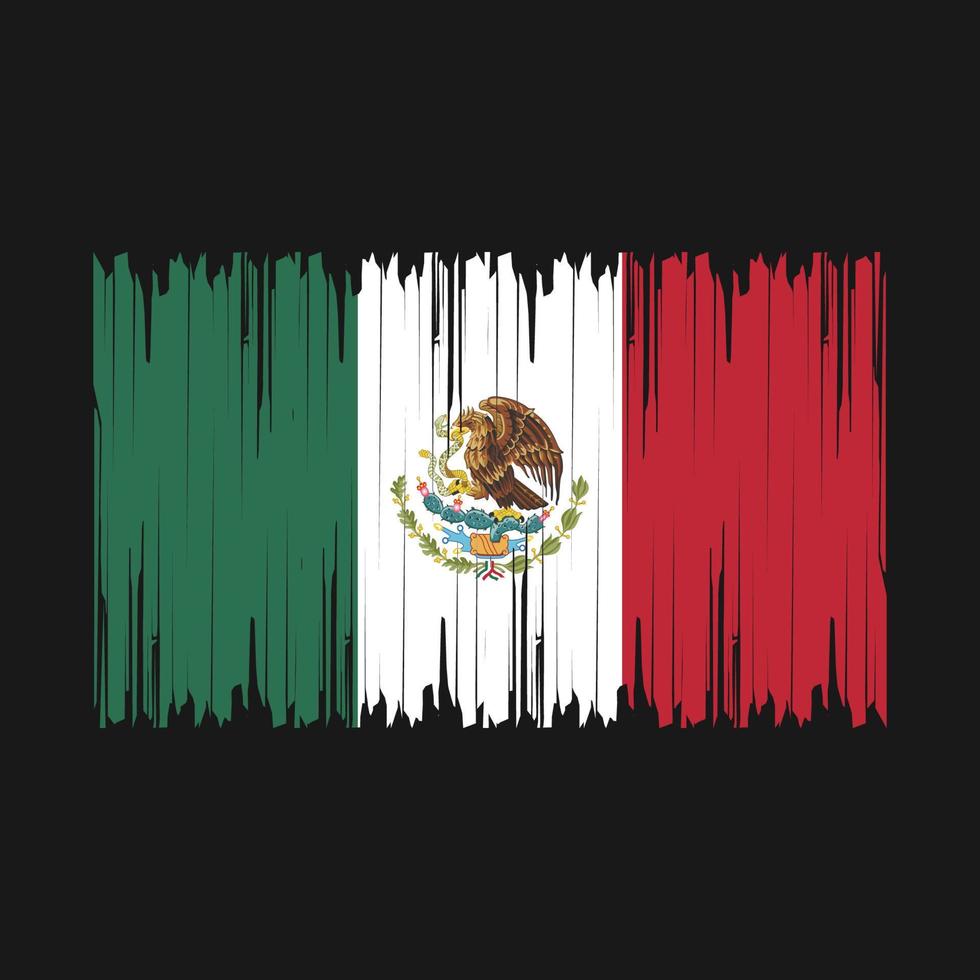 Messico bandiera spazzola vettore illustrazione