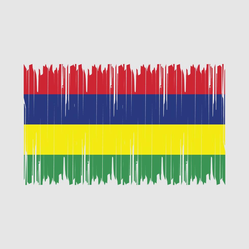 mauritius bandiera spazzola vettore illustrazione