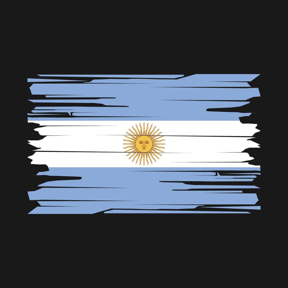 argentina bandiera spazzola vettore