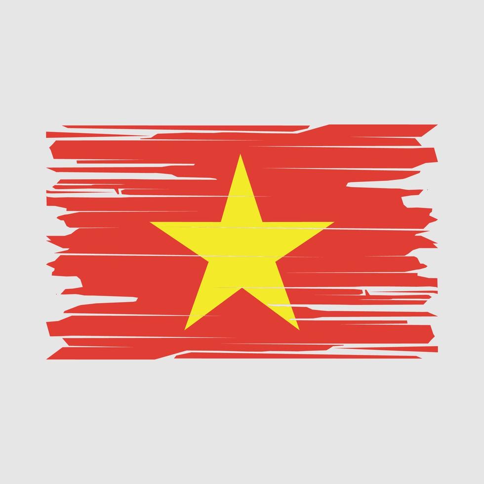 Vietnam bandiera spazzola vettore