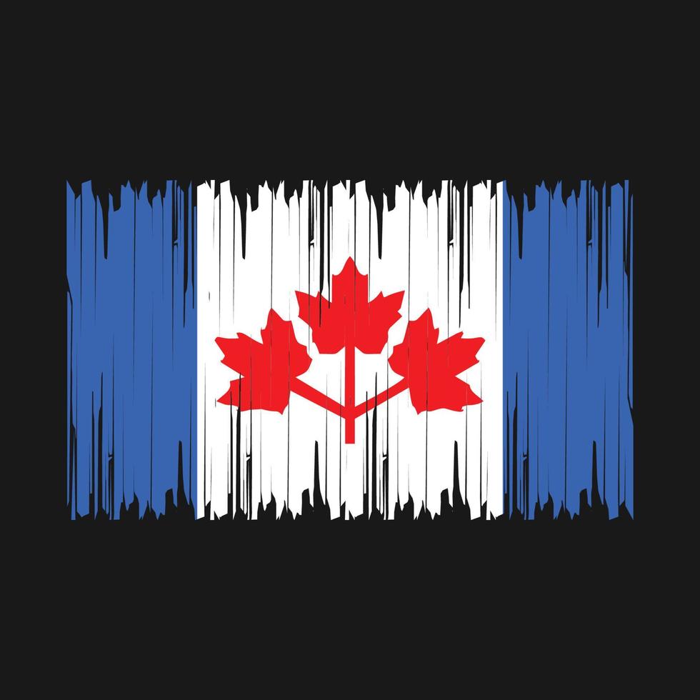 Canada bandiera spazzola vettore illustrazione