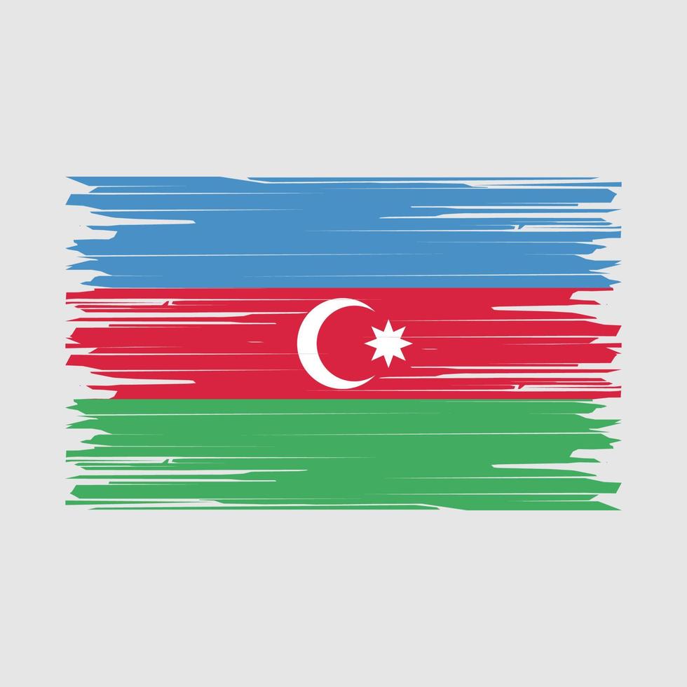 pennello bandiera azerbaigian vettore