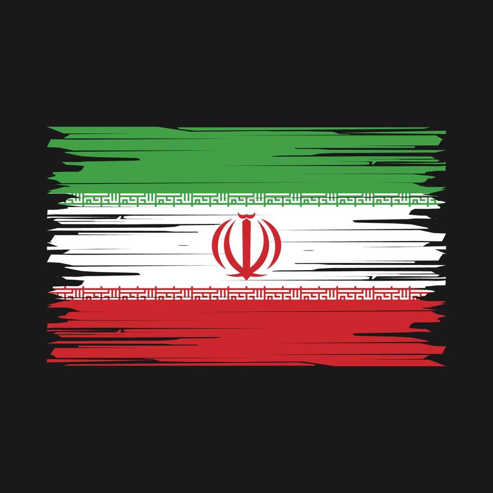 pennello bandiera iraniana vettore