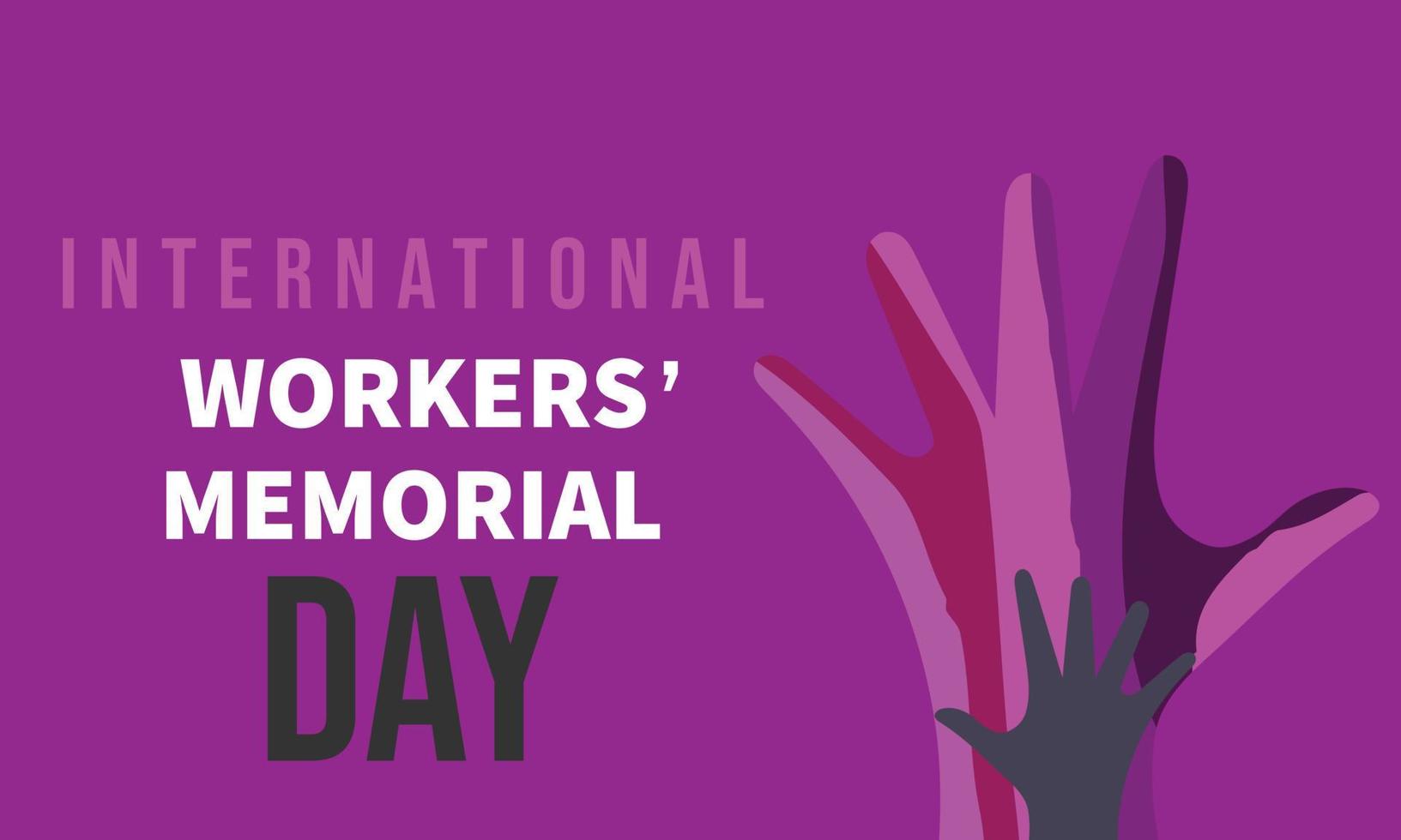 internazionale lavoratori memoriale giorno. modello per sfondo, striscione, carta, manifesto vettore