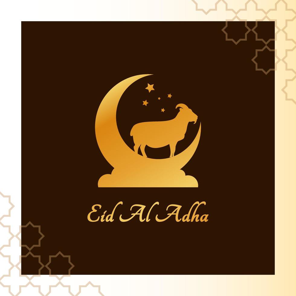 eid mubarak eid al adha Festival saluto carta bandiera islamico per celebrare musulmano santo mese vettore illustrazione