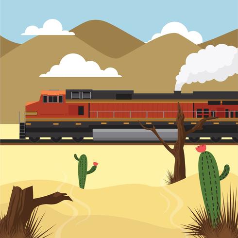 Illustrazione di locomotiva vettore