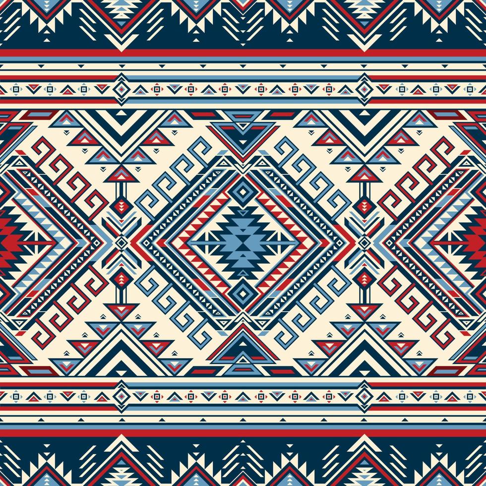 nativo modello etnico modello indiano azteco tribale geometrico messicano ornamento tessile tessuto grafico tappeto popolare motivo africano ornamentale ricamo boho tradizione di moda nativo americano maya vettore