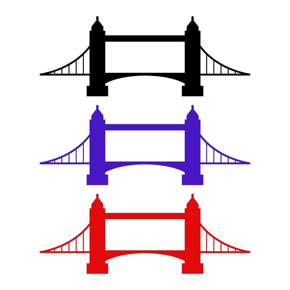 ponte impostato su sfondo bianco vettore