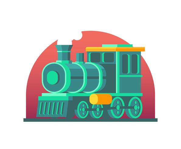 Illustrazione di locomotiva vettore