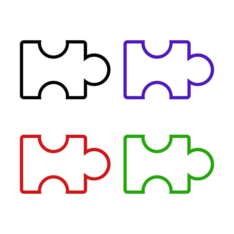 set di puzzle su sfondo bianco vettore