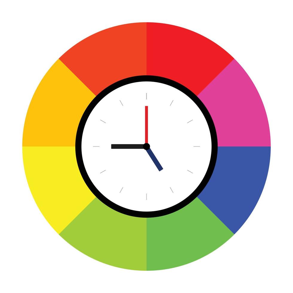 un' orologio Immagine Scarica colorato sequenza temporale grafico clipart vettore