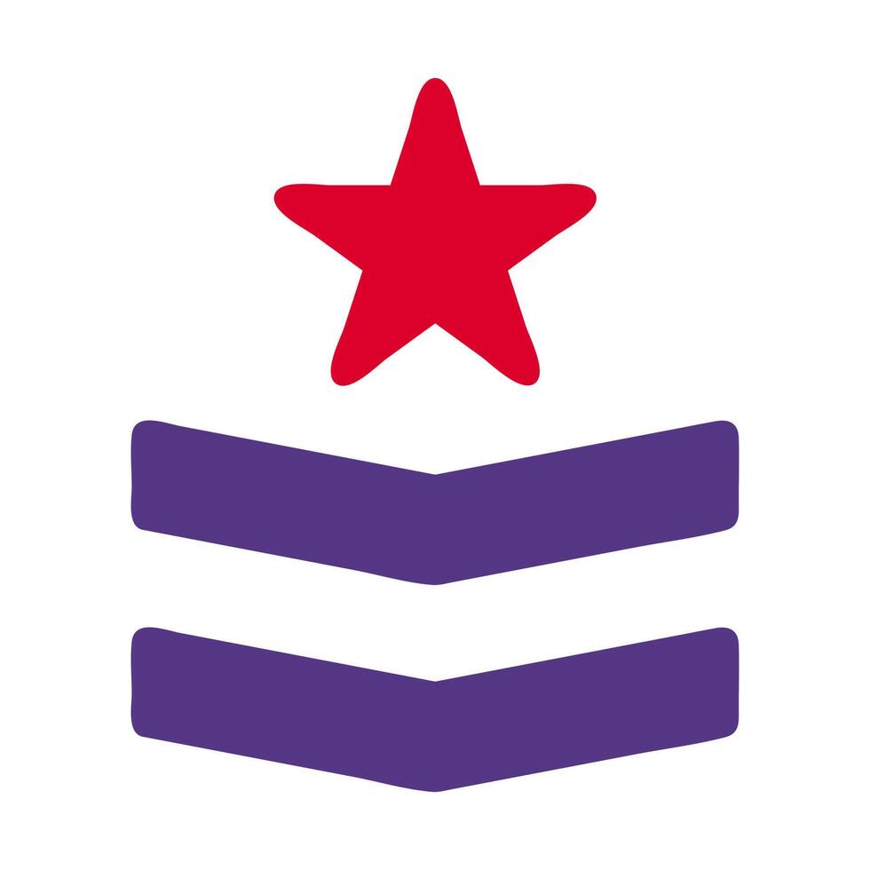 distintivo icona solido rosso viola stile militare illustrazione vettore esercito elemento e simbolo Perfetto.