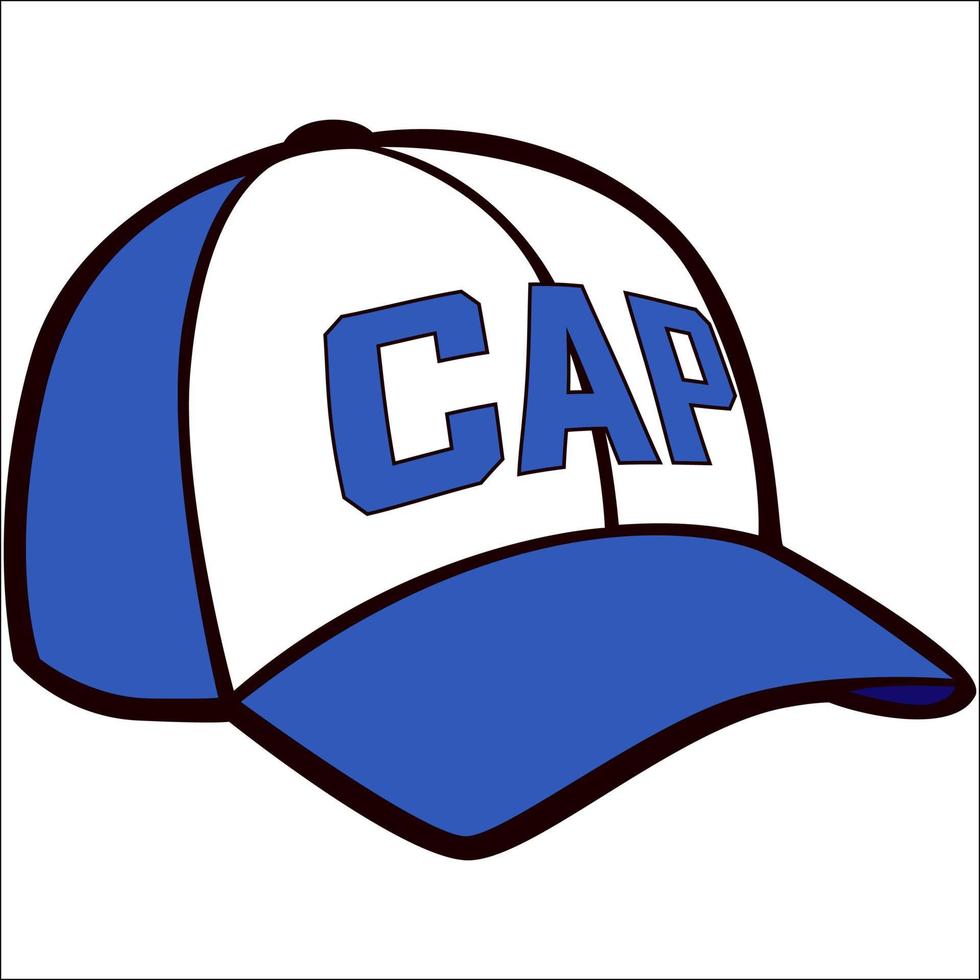 blu cappello cartone animato illustrazione vettore