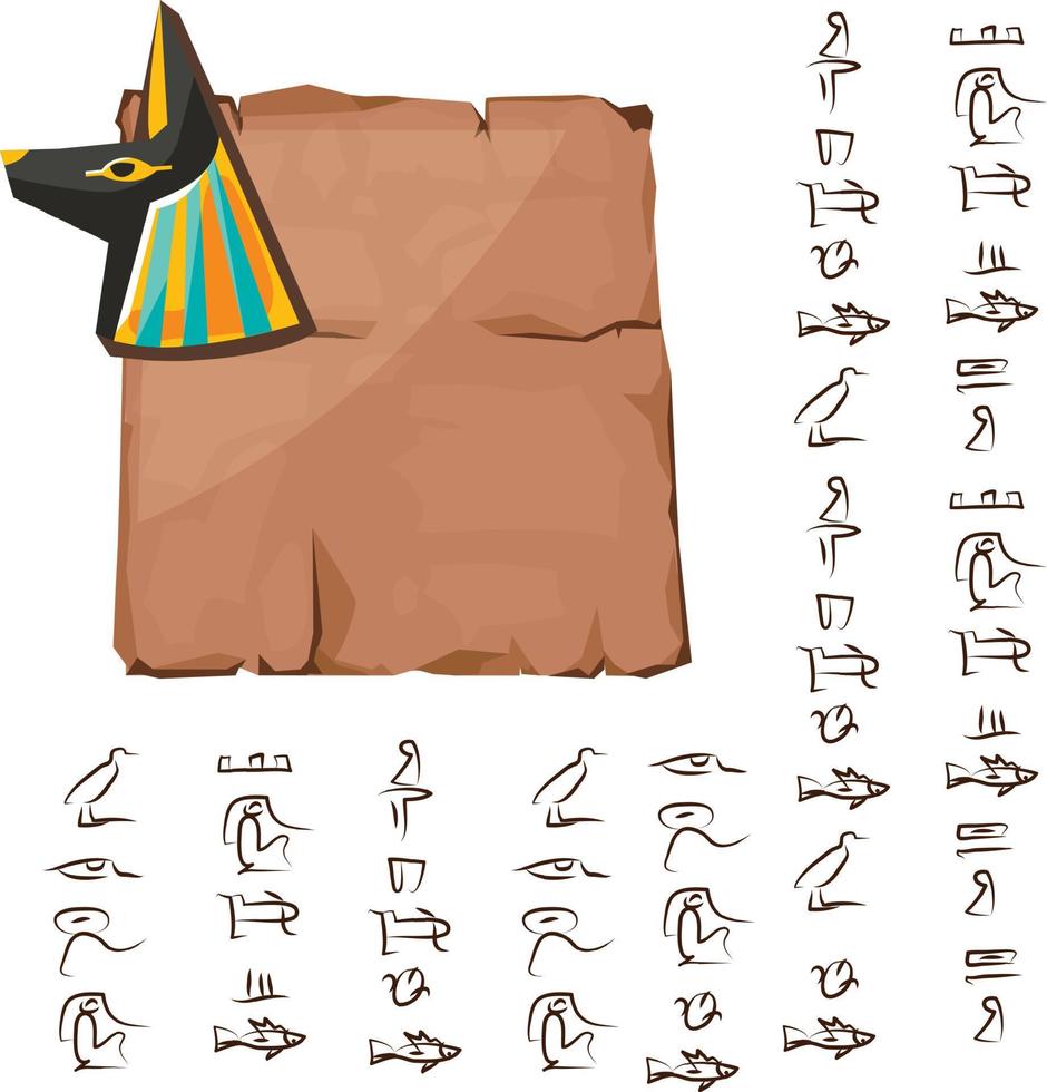 antico Egitto papiro parte cartone animato vettore