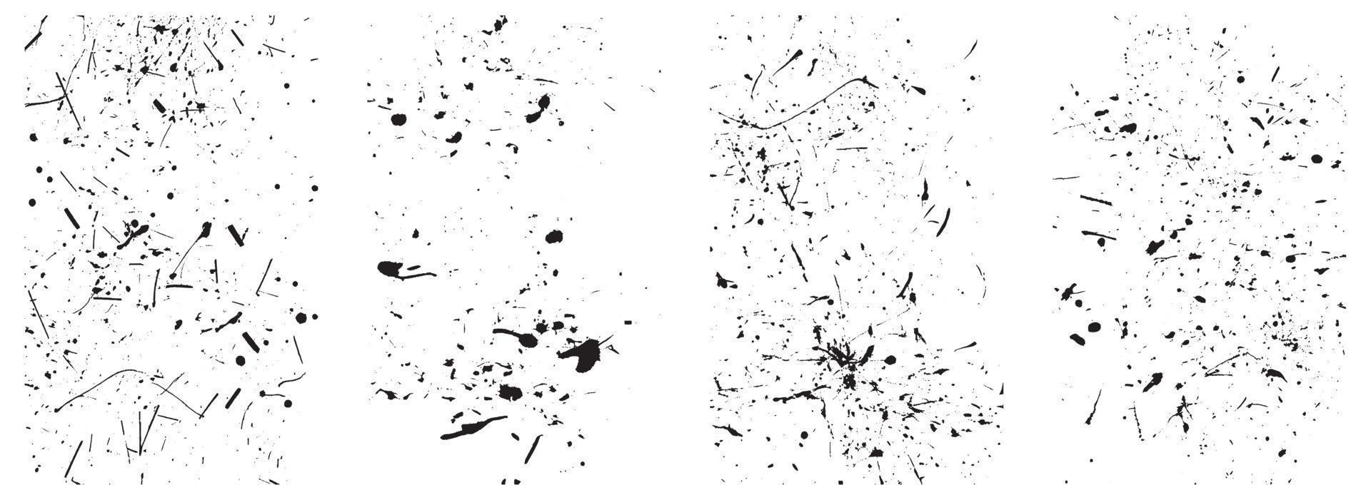 impostato di nero e bianca afflitto trame. grunge sfondi e sovrapposizioni. eps 10. vettore