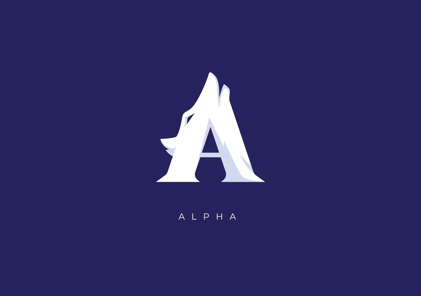 alfa monogramma, vettore logo
