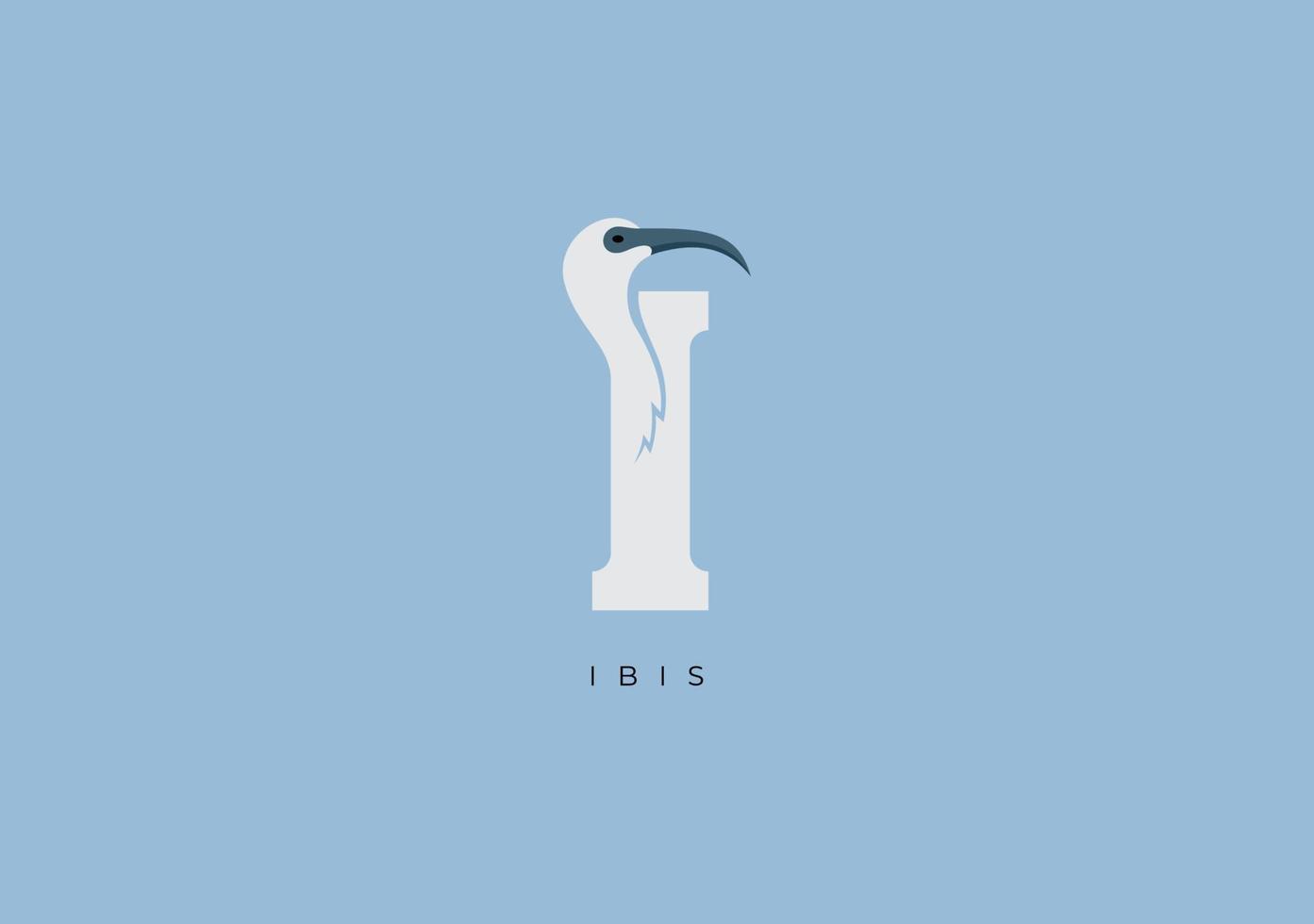 ibis io monogramma, vettore logo