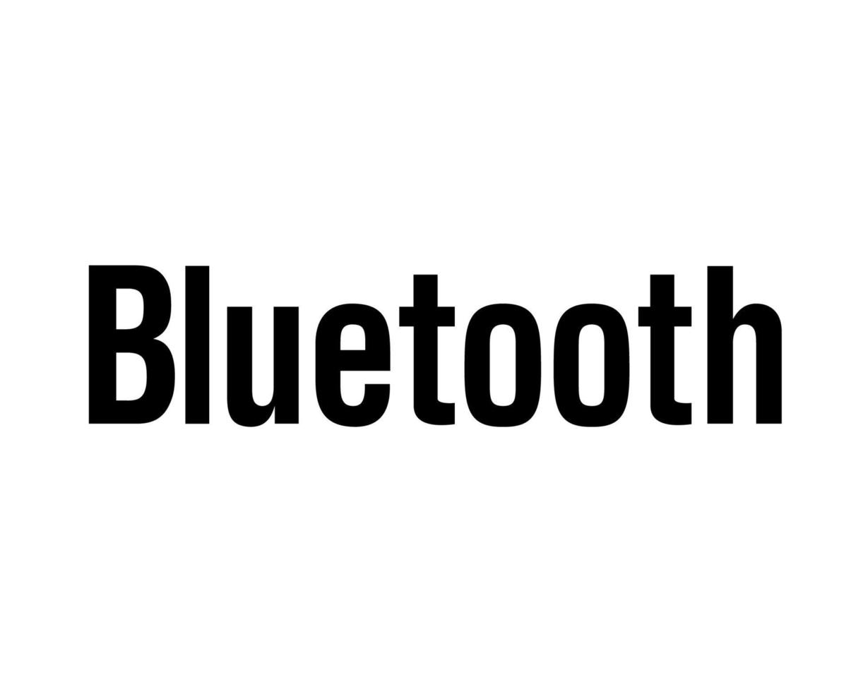 Bluetooth icona logo simbolo nero design vettore illustrazione