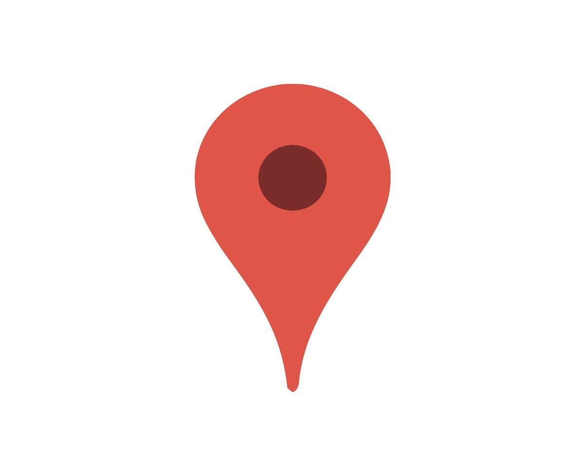 Google carta geografica simbolo logo rosso design vettore illustrazione