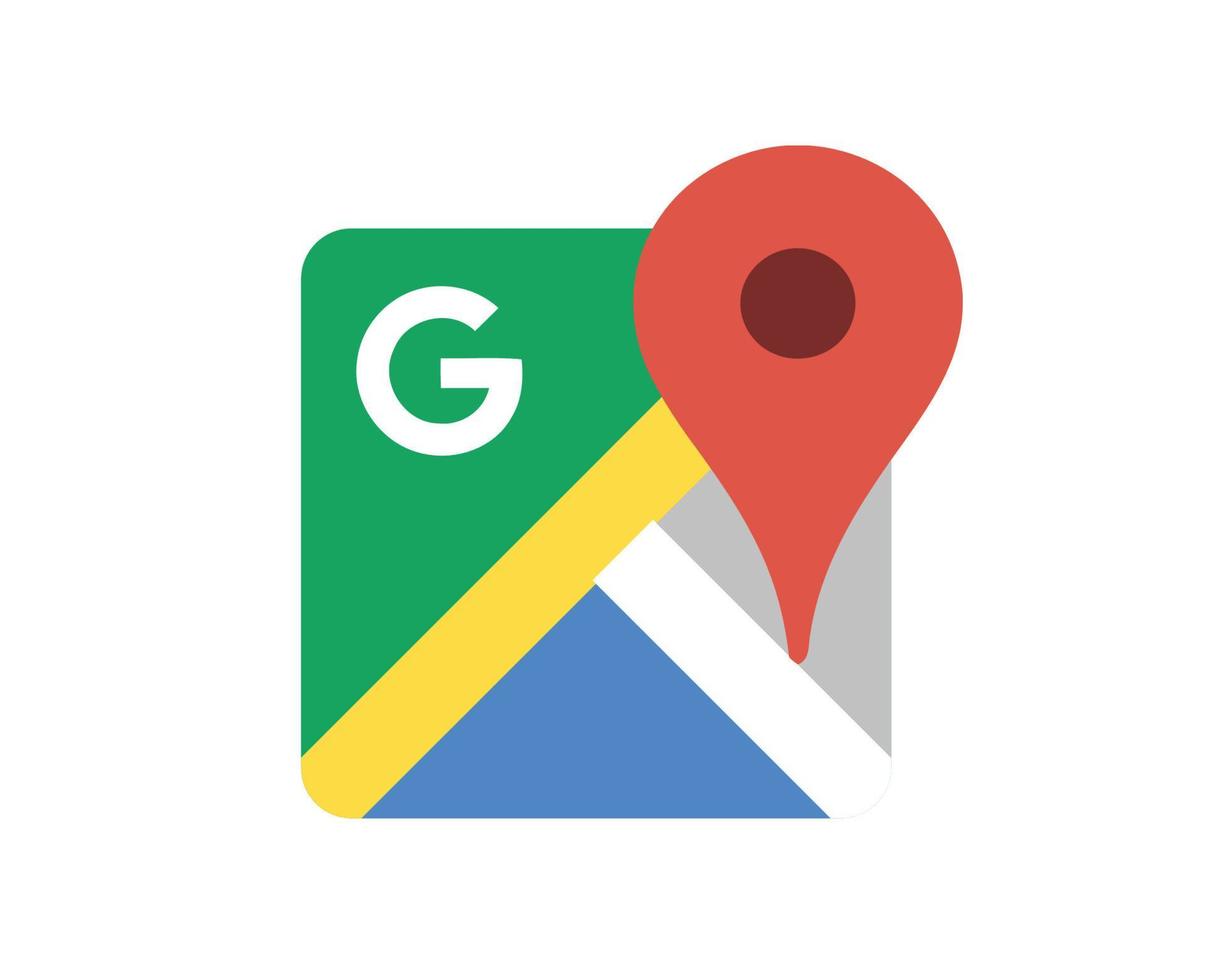 Google carta geografica simbolo vecchio logo design vettore illustrazione