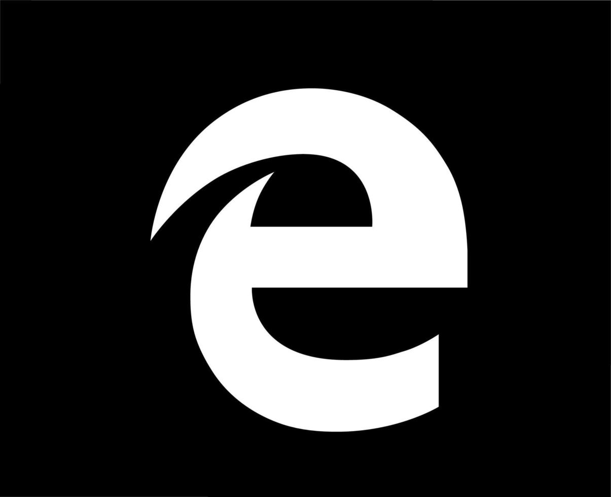 Internet esploratore del browser marca logo simbolo bianca design Software illustrazione vettore con nero sfondo
