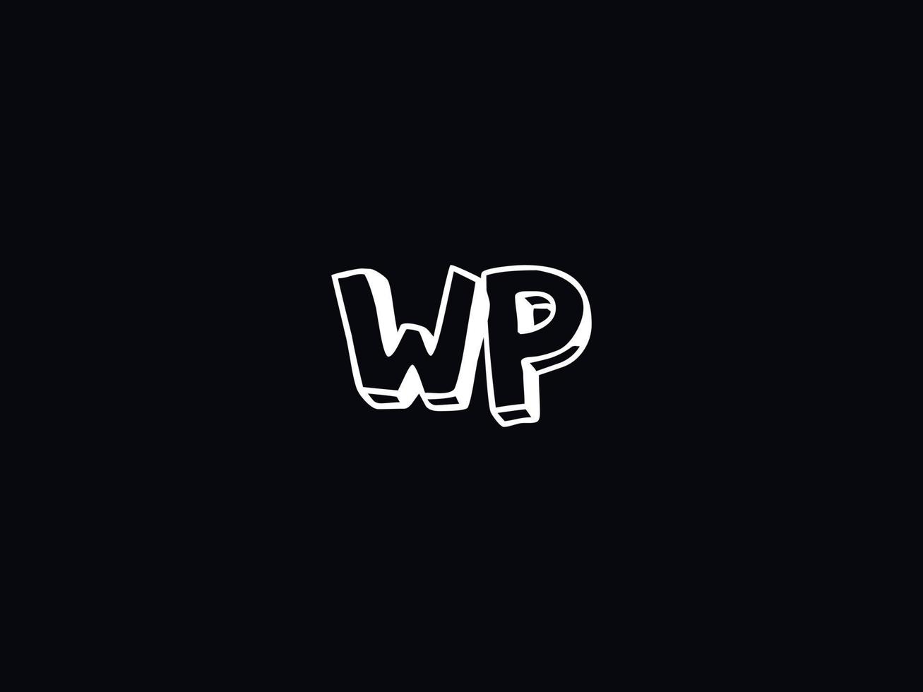 unico wp logo icona, creativo wp colorato lettera logo vettore