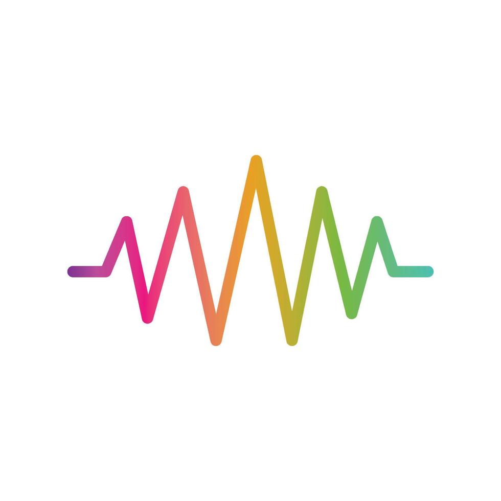 suono onda, impulso linea, equalizzatore e suono effetto ilustration logo vettore icona
