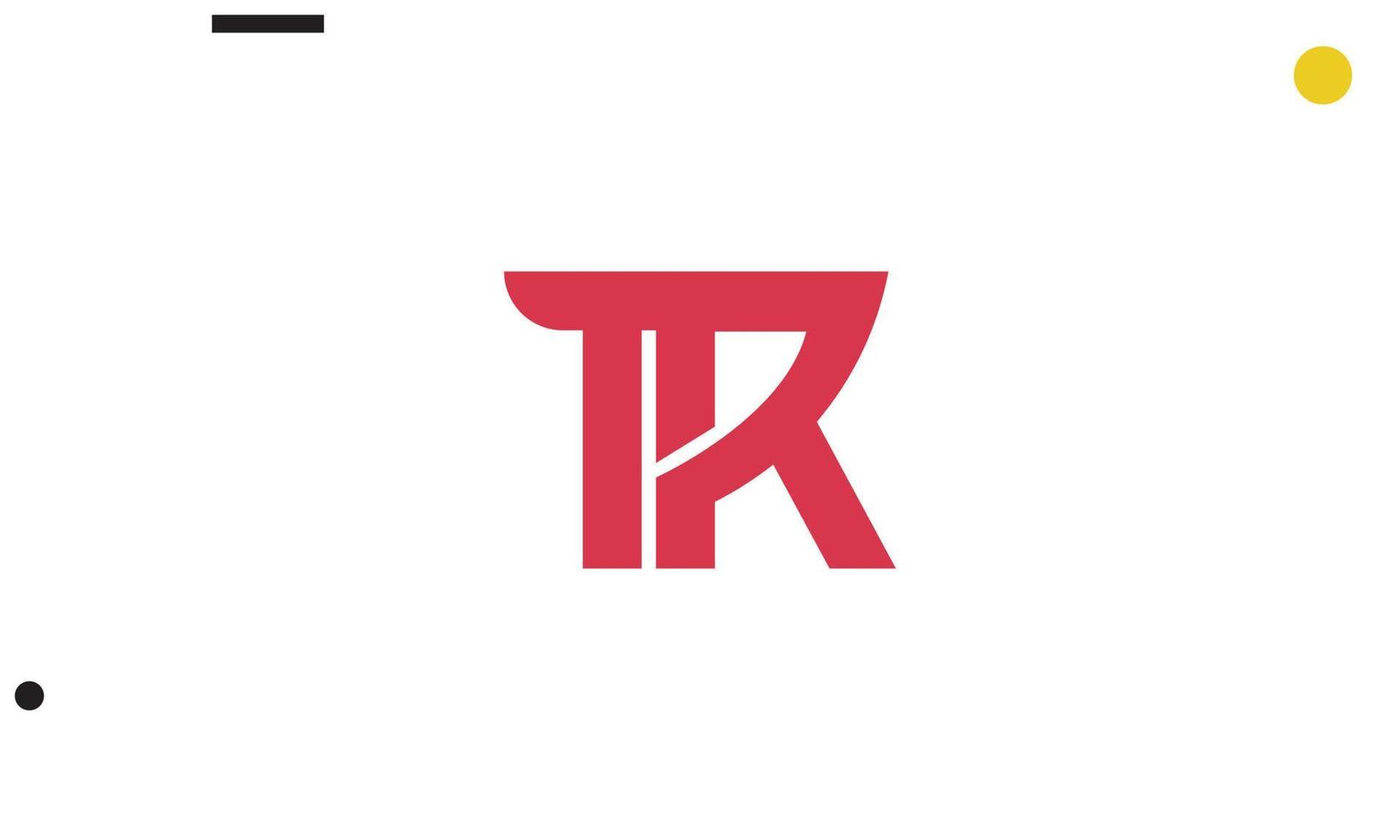 alfabeto lettere iniziali monogramma logo tr, rt, t e r vettore