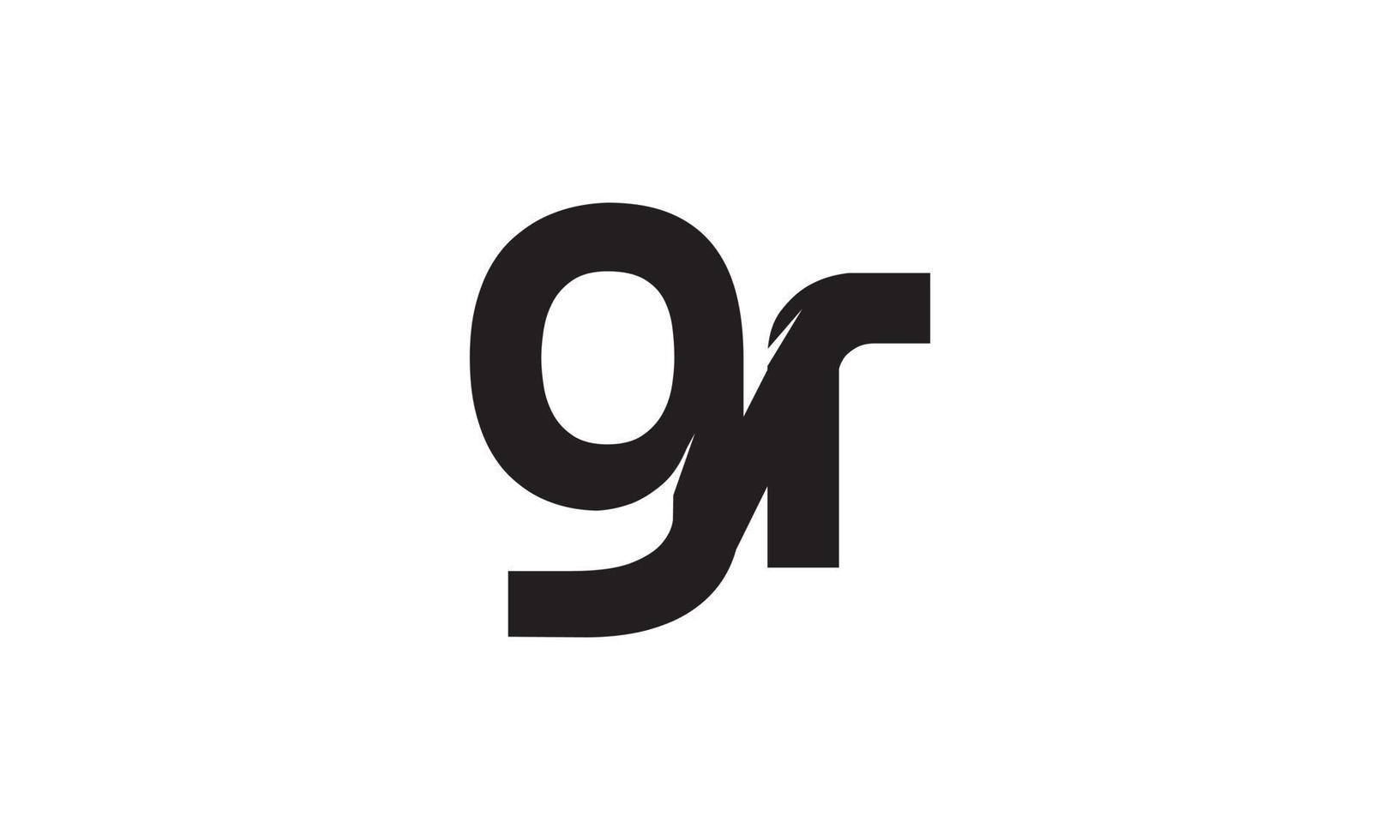 alfabeto lettere iniziali monogramma logo gr, rg, g e r vettore