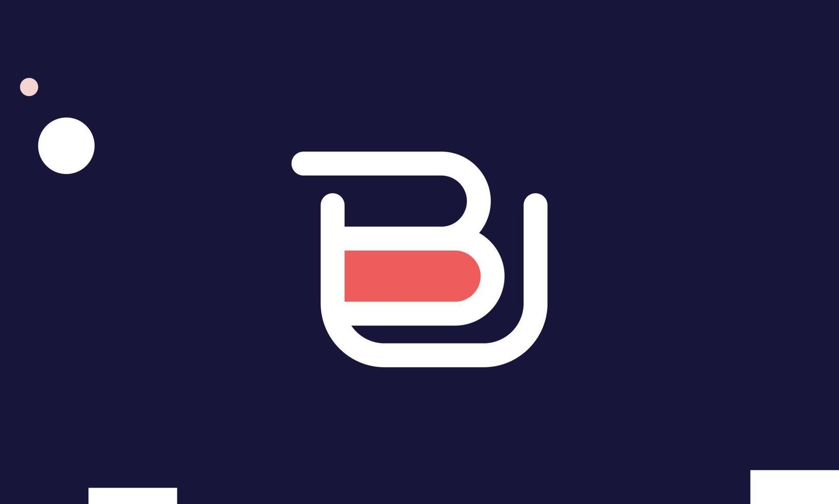 alfabeto lettere iniziali monogramma logo bu, ub, b e u vettore