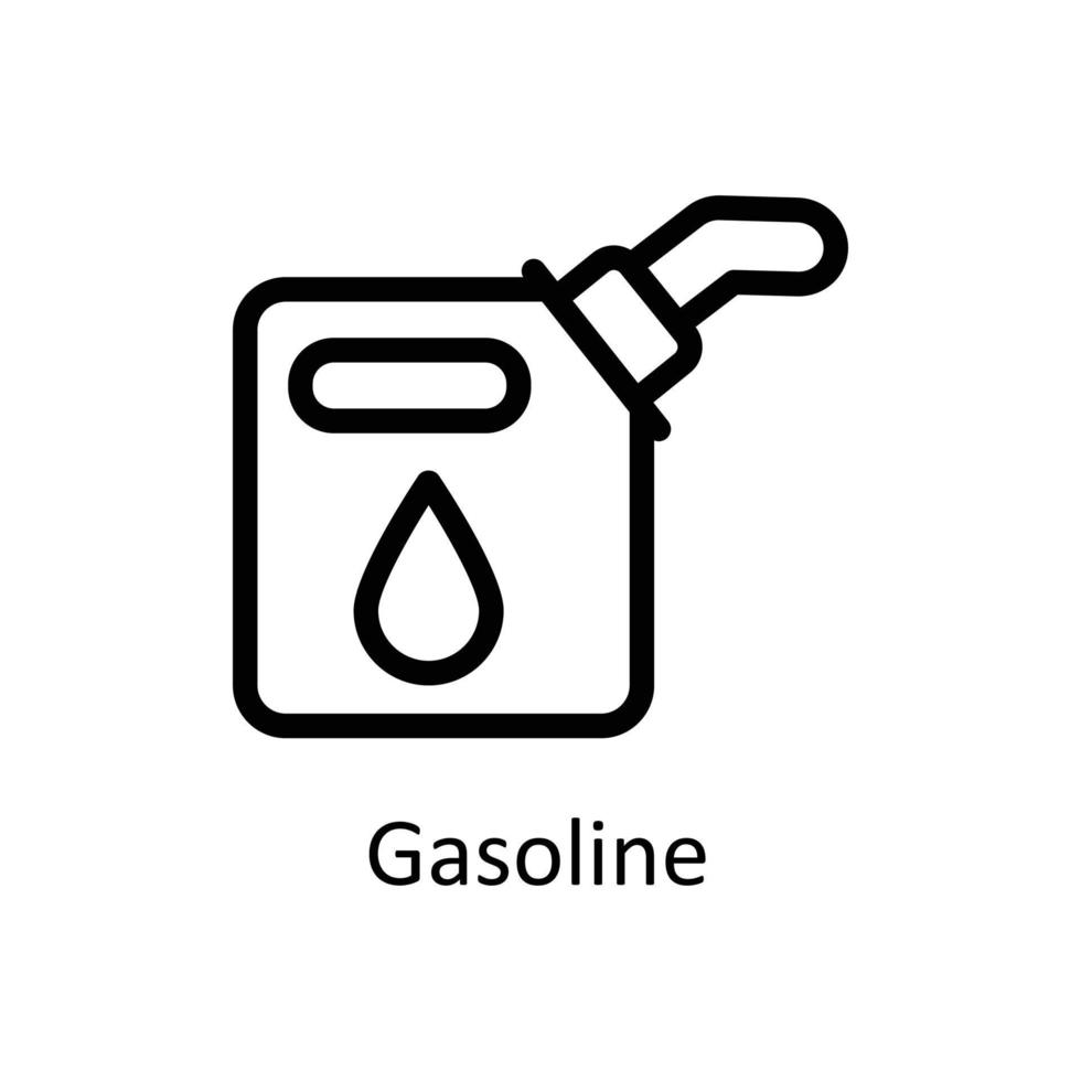 benzina vettore schema icone. semplice azione illustrazione azione