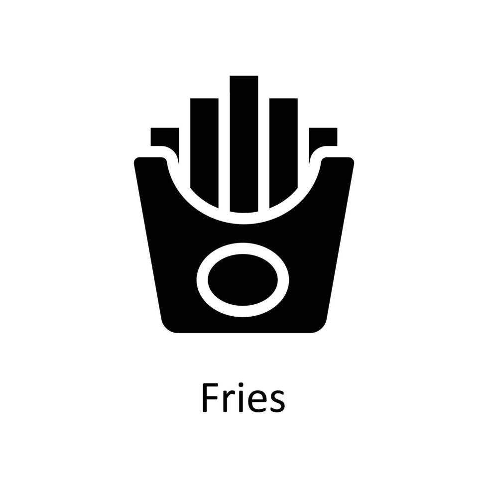 patatine fritte vettore solido icone. semplice azione illustrazione azione