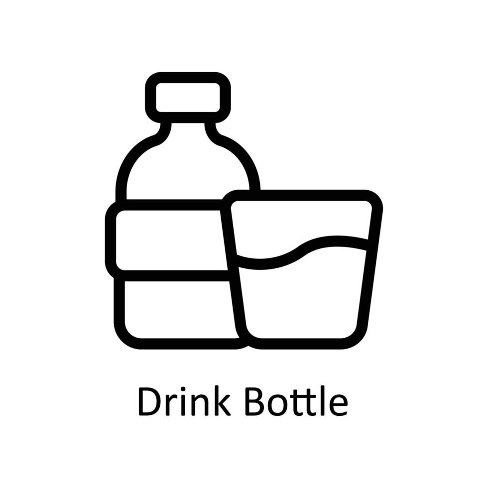 bevanda bottiglia vettore schema icone. semplice azione illustrazione azione