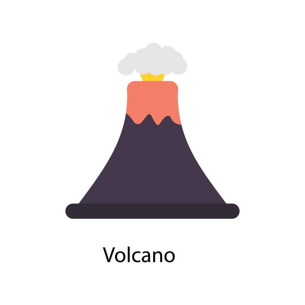 vulcano vettore piatto icone. semplice azione illustrazione azione