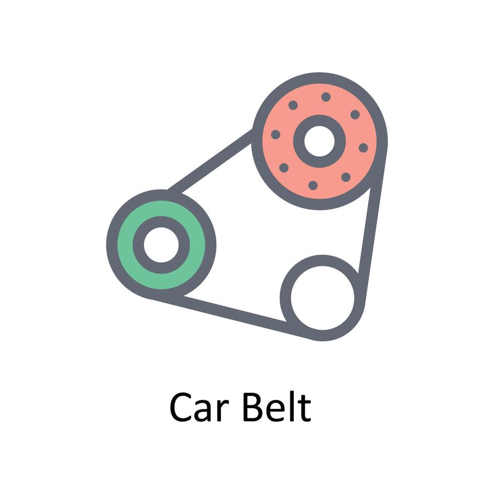 auto cintura vettore riempire schema icone. semplice azione illustrazione azione