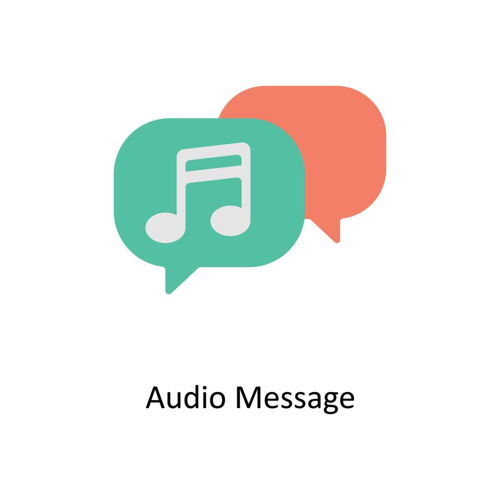 Audio Messaggio vettore piatto icone. semplice azione illustrazione azione illustrazione